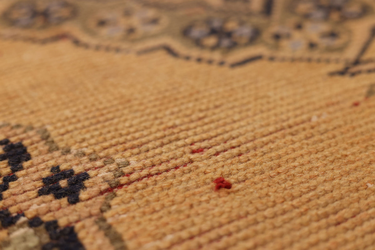 Vintage Konya Turkish Runner Rug 2x7 ft — Orange & Brown Geometric