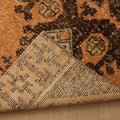 Vintage Malatya Turkish Runner Rug 2x5 ft — Orange & Brown Geometric