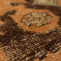 Vintage Malatya Turkish Runner Rug 2x5 ft — Orange & Brown Geometric