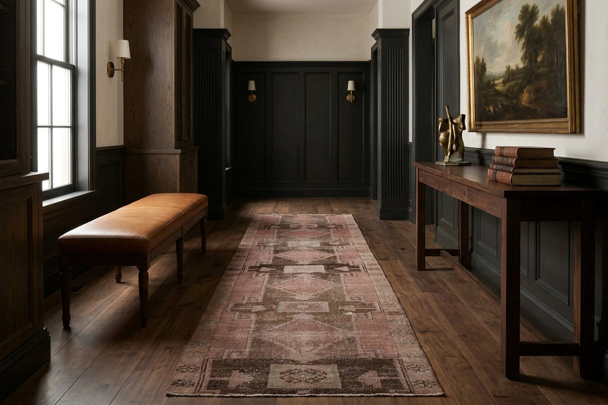 Turkish Runner Rug in a styled room