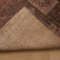 Vintage Malatya Turkish Runner Rug 2x12 ft — Brown & Pink Geometric