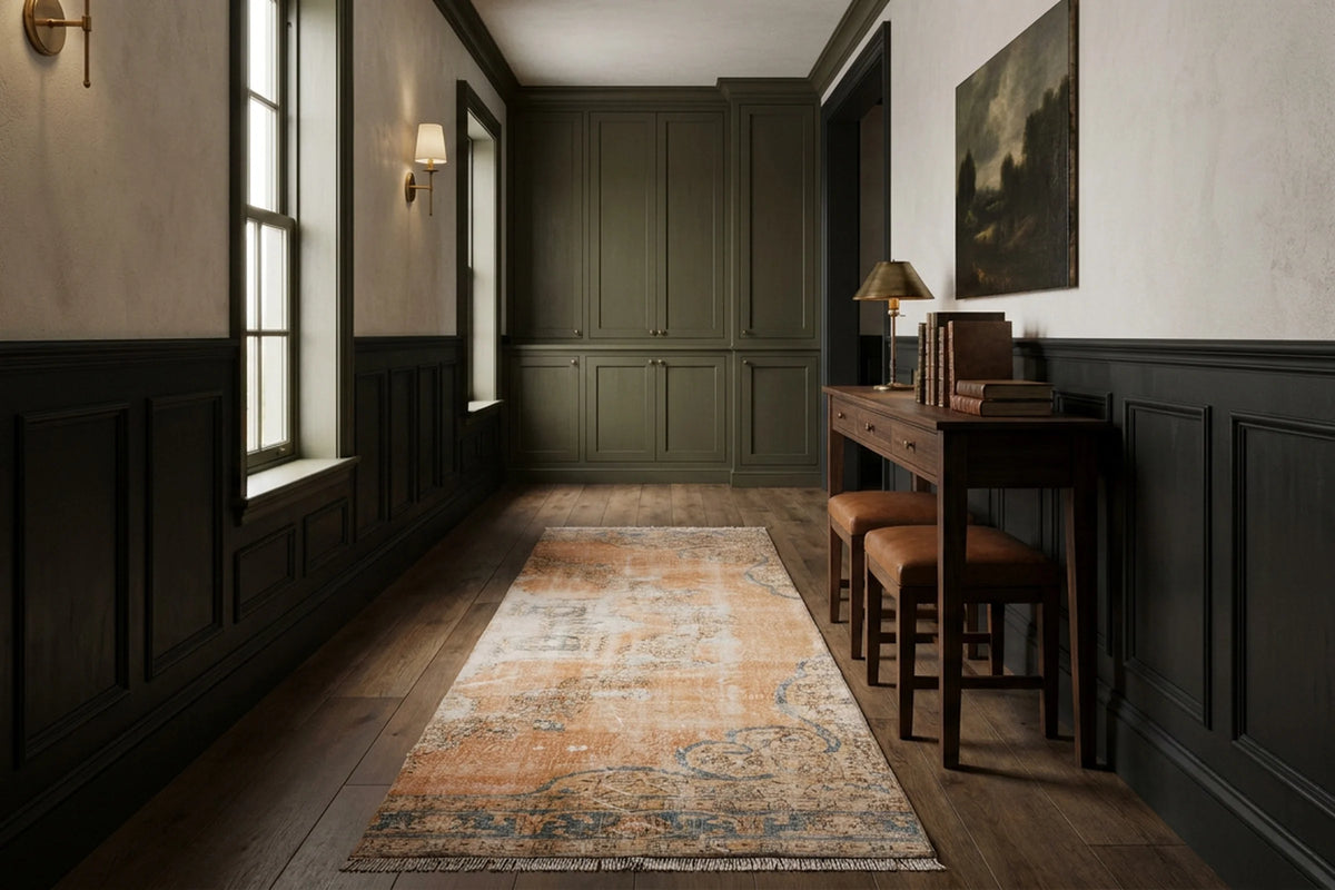 Turkish Runner Rug in a styled room