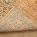 Vintage Isparta Turkish Runner Rug 2x11 ft — Orange & Blue Distressed