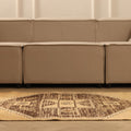 Vintage Malatya Turkish Runner Rug 2x11 ft — Beige & Brown Geometric