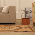Vintage Malatya Turkish Runner Rug 3x12 ft — Orange & Brown Geometric (No. 24124)
