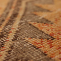 Vintage Malatya Turkish Runner Rug 3x12 ft — Orange & Brown Geometric (No. 24124)