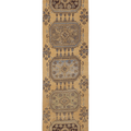 Vintage Konya Turkish Runner Rug 2x10 ft — Beige & Brown Geometric