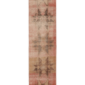 Vintage Malatya Turkish Runner Rug 2x12 ft — Red & Beige Geometric