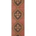 Vintage Malatya Turkish Runner Rug 3x12 ft — Red & Brown Geometric