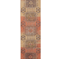 Vintage Konya Turkish Runner Rug 2x11 ft — Orange & Beige Geometric