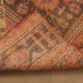 Vintage Konya Turkish Runner Rug 2x11 ft — Orange & Beige Geometric