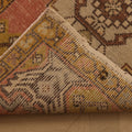 Vintage Niğde Turkish Runner Rug 1x10 ft — Red & Brown Geometric