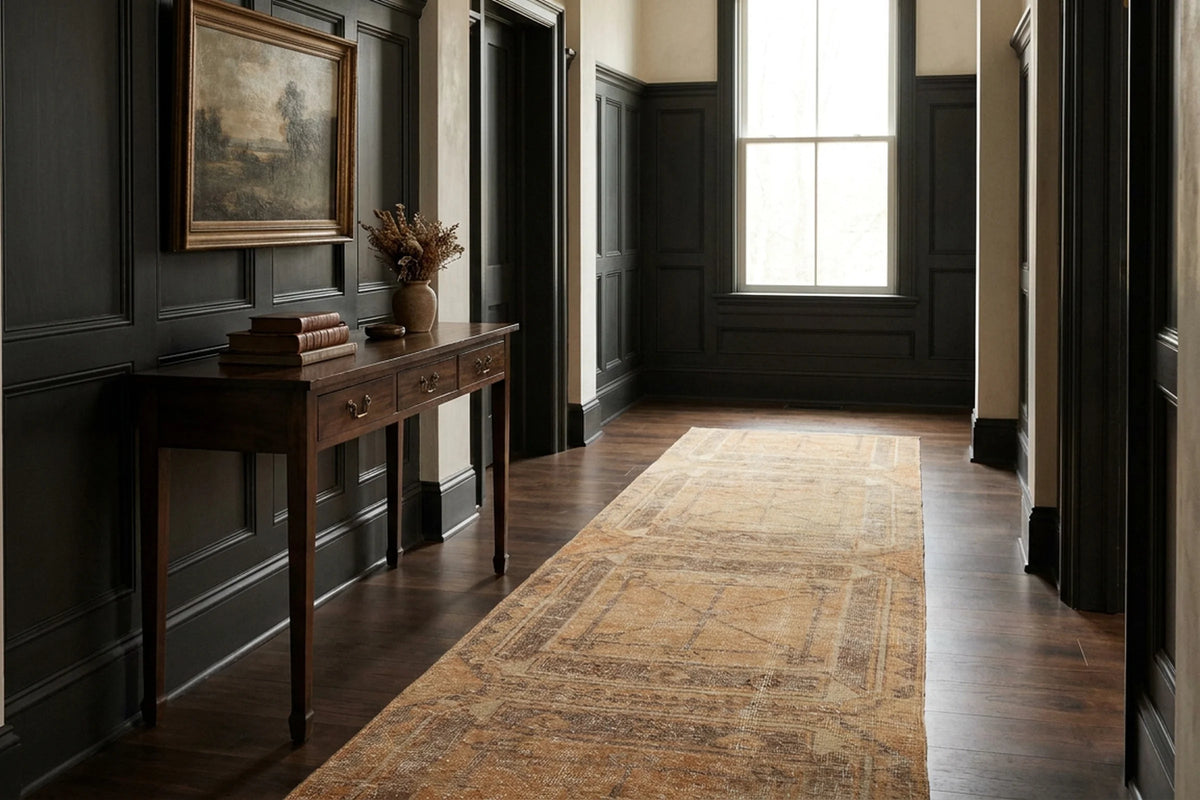 Turkish Runner Rug in a styled room