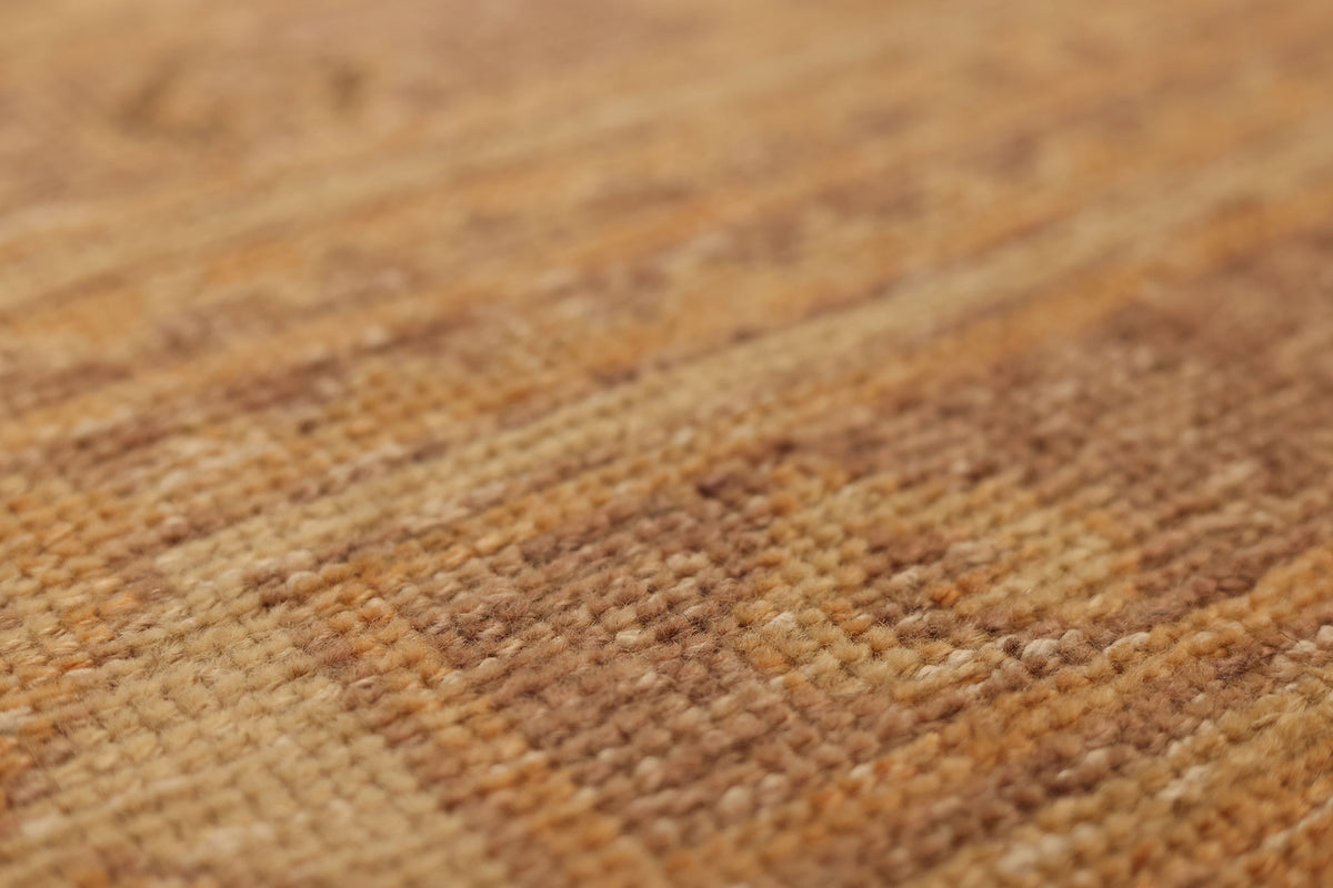 Vintage Malatya Turkish Runner Rug 2x9 ft — Orange & Beige Geometric
