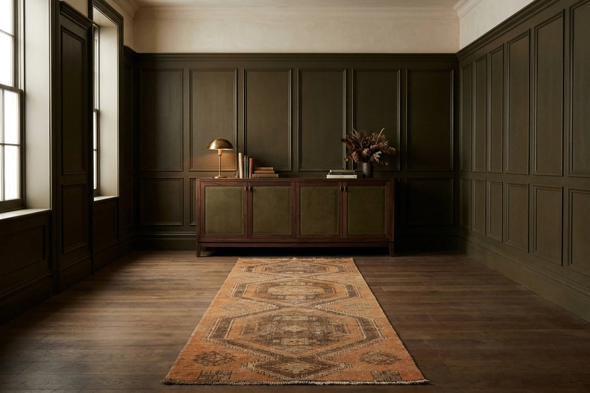 Turkish Runner Rug in a styled room