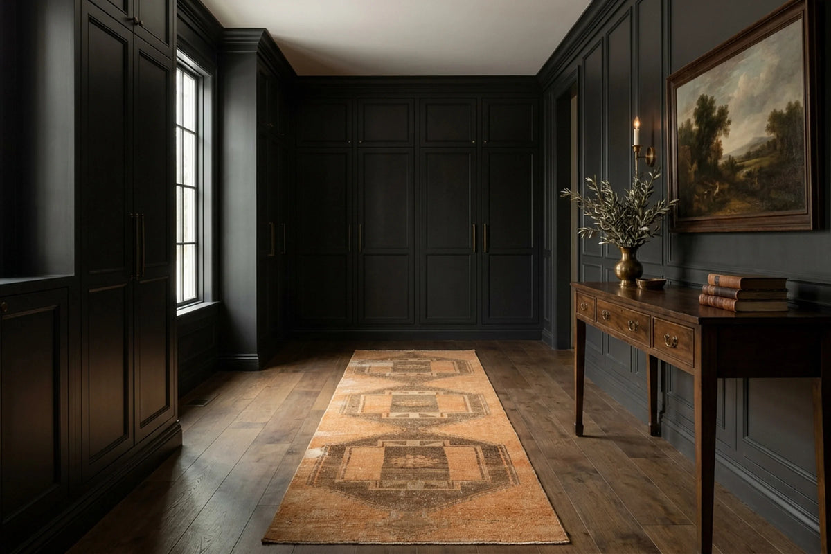 Turkish Runner Rug in a styled room