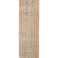 Vintage Manisa Turkish Runner Rug 2x11 ft — Orange & Beige Distressed