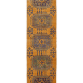 Vintage Konya Turkish Runner Rug 2x10 ft — Orange & Brown Geometric