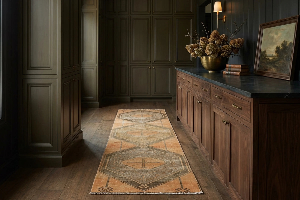 Turkish Runner Rug in a styled room