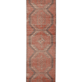 Vintage Malatya Turkish Runner Rug 3x11 ft — Red & Brown Geometric