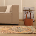Vintage Konya Turkish Runner Rug 3x13 ft — Orange & Brown Floral