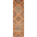 Vintage Konya Turkish Runner Rug 3x13 ft — Orange & Brown Floral