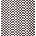 Handwoven black and white checkered shaggy wool rug with a thick, soft pile and durable cotton blend construction.