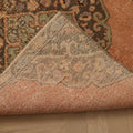 Vintage Konya Turkish Runner Rug 3x11 ft — Brown & Orange Geometric