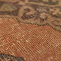 Vintage Konya Turkish Runner Rug 3x11 ft — Brown & Orange Geometric