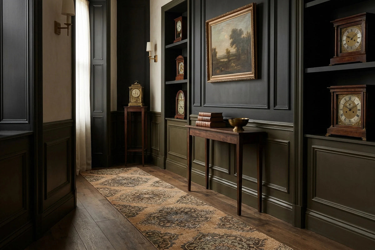 Turkish Runner Rug in a styled room