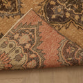 Vintage Konya Turkish Runner Rug 2x10 ft — Beige & Brown Floral