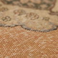 Vintage Konya Turkish Runner Rug 2x9 ft — Orange & Brown Floral