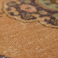 Vintage Konya Turkish Runner Rug 3x12 ft — Orange & Green Geometric