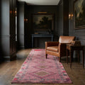 Persian Style Runner Rug in a styled room