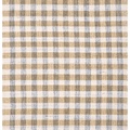 Handwoven white, brown, and blue checkered flatweave wool-blend rug with a durable, reversible, and modern design.