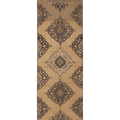 Vintage Konya Turkish Runner Rug 3x13 ft — Beige & Brown Geometric