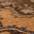 Vintage Konya Turkish Runner Rug 3x11 ft — Orange & Brown Geometric