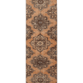 Vintage Konya Turkish Runner Rug 3x11 ft — Orange & Brown Geometric