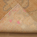 Vintage Nevşehir Turkish Runner Rug 3x7 ft — Beige & Brown Floral