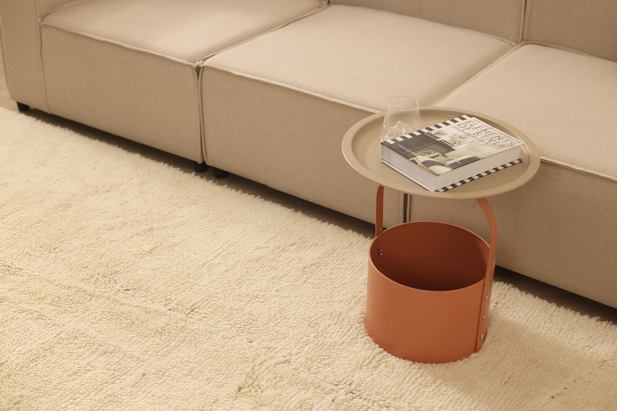 Brown High Pile Rug