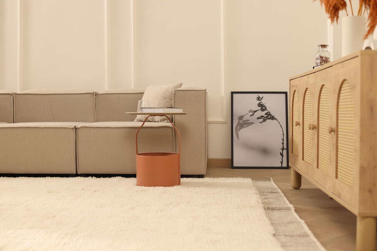 Brown High Pile Rug