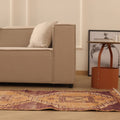 Vintage Malatya Turkish Runner Rug 3x13 ft — Brown & Beige Geometric