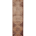 Vintage Malatya Turkish Runner Rug 3x13 ft — Brown & Beige Geometric