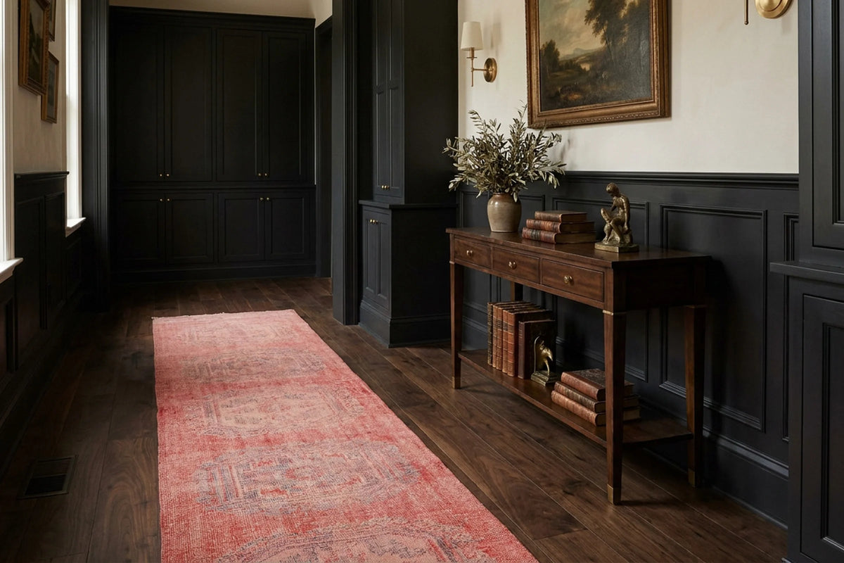Turkish Runner Rug in a styled room