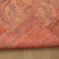 Vintage Manisa Turkish Runner Rug 2x11 ft — Red Geometric