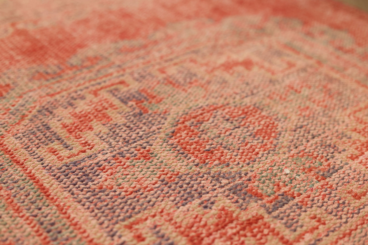 Vintage Manisa Turkish Runner Rug 2x11 ft — Red Geometric
