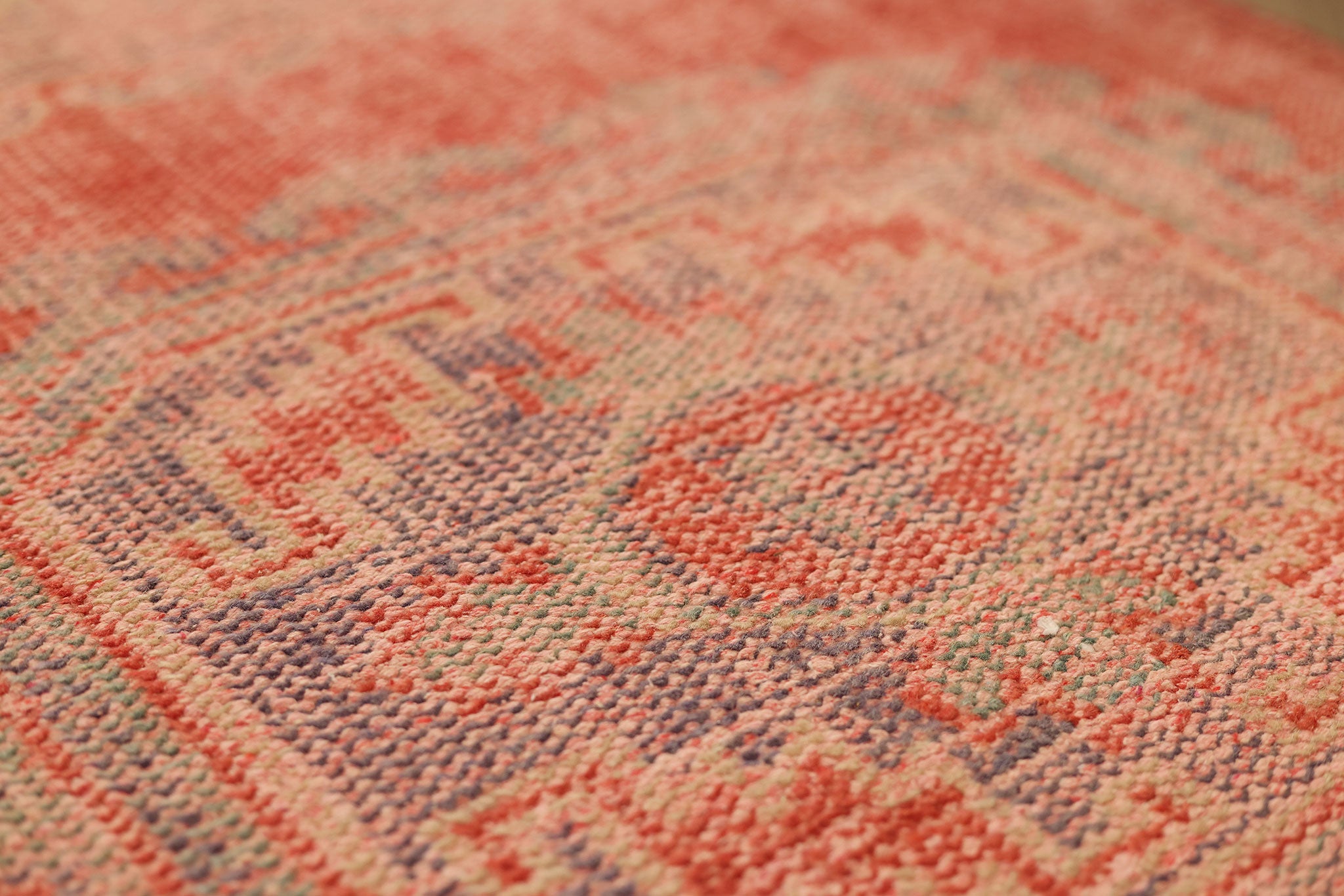 Vintage Manisa Turkish Runner Rug 2x11 ft — Red Geometric