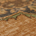 Vintage Konya Turkish Runner Rug 2x12 ft — Brown & Green Geometric