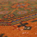 Vintage Konya Turkish Runner Rug 2x11 ft — Orange & Green Geometric (No. 25087)