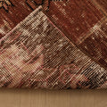 Vintage Kars Turkish Runner Rug 1x8 ft — Brown & Beige Distressed